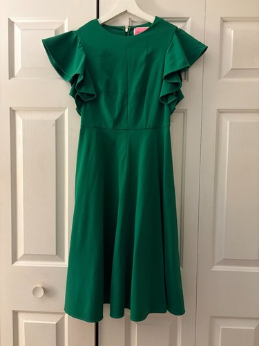 Abito Kate Spade Ponte con maniche svolazzanti colore verde Taglia S