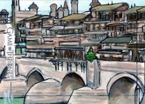 Game Of Thrones Valyrian Steel Packed Inserted Sketch Card by Lightfoot # 2 - Picture 1 of 2