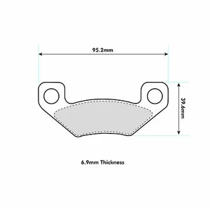 Wilwood BP-10 Brake Pads To Fit MC4 Mechanical Parking Brake Caliper - Afbeelding 1 van 2