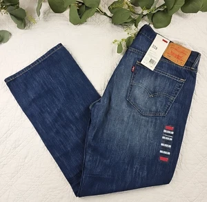 Nuevo con etiquetas Levi's 559 Hombre Azul Oscuro Denim Relajado Recto 36 x 32 - Imagen 1 de 10