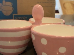 Pink Pampered Chef Simple Additions Trio Snack Dip Bowls - Picture 1 of 9