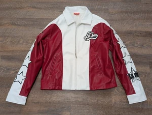 La Fam Lederjacke Amsterdam Patriotic Rot/Weiß Größe XL Herren - Bild 1 von 6