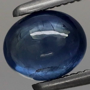 1.10ct 6x5mm Oval Cabochon Natural Heated Blue Sapphire Kanchanaburi, Thailand - Picture 1 of 4
