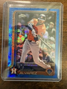 Logofractor cromado Topps 2025 azul Yordan Álvarez/150 Astros - Imagen 1 de 2