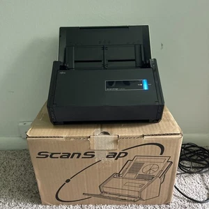 Fujitsu Image Scanner Scansnap ix500 w/AC Adapter Original Box Black - Afbeelding 1 van 12