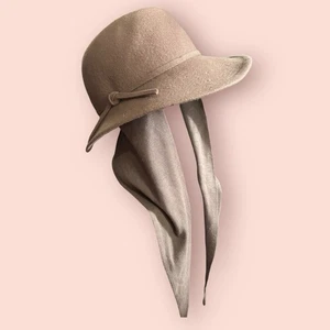 Cappello sciarpa derby donna Betmar vintage made in USA 100% lana marrone elegante anni 60 piccolo - Foto 1 di 5