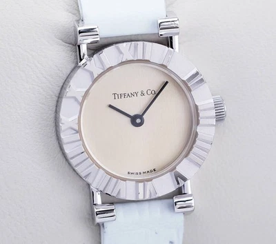 Женские кварцевые часы Tiffany & Co. Atlas Silver Roman Index 19 мм - Изображение 1 из 4