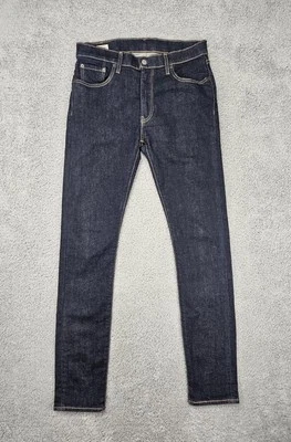 Pantalones de mezclilla Levi's 519 Premium para hombre 30x32 extremadamente ajustados elásticos cremallera mosca lavado oscuro Foto 1 de 4