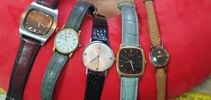 Konvolut 5 Stück Quarz Herren Armbanduhren gebraucht, u.a. Seiko, D.Hechter - Bild 1 von 12