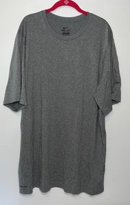 Nike Dri-FIT Athletic T-Shirt Training Gym Activewear Heather Gray XXL - Imagen 1 de 6