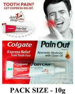 2x Colgate Pain Out Dental Gel Express relief from tooth pain 10g, Free Shipping - Picture 1 of 2