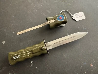 Vintage CHINESE PRC POLICE DAGGER RETRACTABLE BLADE Safety Knife *RARE* - Image 1 of 4