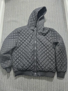 American Stitch Kordelzug Hoodie Puffy Schwarz Herren Jacke Gr. Large - Bild 1 von 7