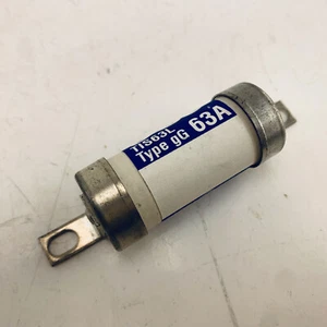 GEC & IPD TIS63L 63A TIS Fuse Link HRC 415V 80KA 8.5cm long - Picture 1 of 1