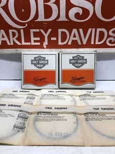 2 NOS Harley-Davidson Piston Ring Set OEM 22272-86 .005 OS XLH 1100 Robison HD - Picture 1 of 11