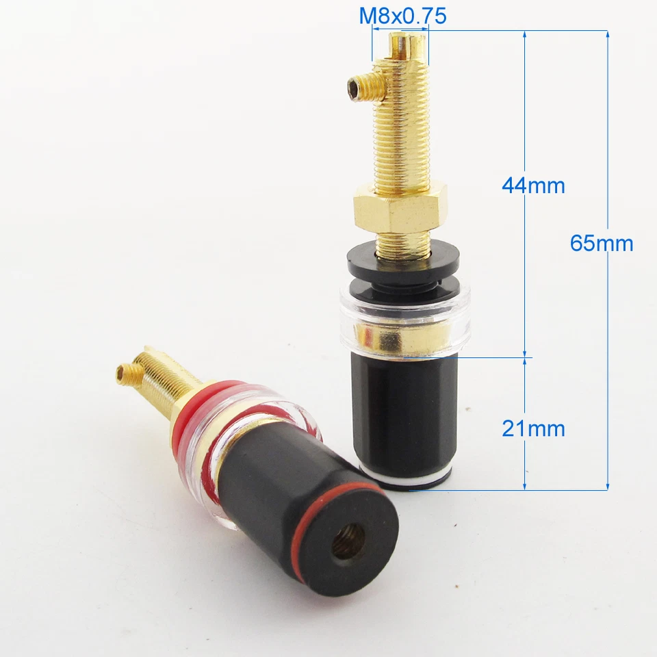 10pcs High Quality Brass HiFi Amplifier Speaker Terminal Binding Post 65mm - Image 1 of 4