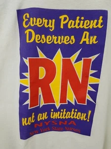 Vintage Fruit Of The Loom Printed Tee T Shirt Sz XL Essential Worker - Picture 1 of 9