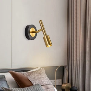 2Pcs COB LED Swivel Arm Wall Lamp Bedroom Reading Light Fixture Hotel Spotlight - Picture 1 of 15