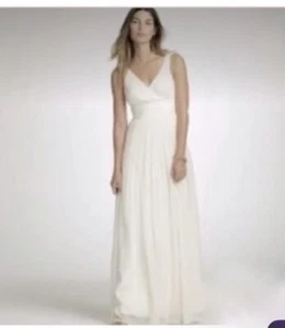 J.Crew Collection Maxi ärmellos elfenbeinfarben Kleid Größe 8 - Bild 1 von 14