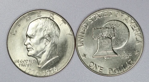 1976 Type II US Eisenhower Dollar $1 BU Uncirculated Cover