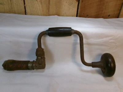 Taladro manual antiguo de trinquete con soporte de broca de 1906 patente Fulton Foto 1 de 4