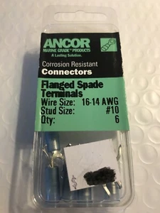 Ancor 230313 16-14 AWG #10 Flanged Spade Terminals 6pc pack - Bild 1 von 4