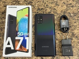 Samsung Galaxy A71 UW 5G SM-A716U 128GB Unlocked GSM Any Carrier AT&T TMO- Black - Picture 1 of 11