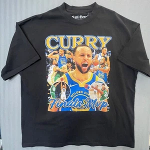 Camisa Golden State Para Hombres XXL Negra Camiseta de Rap de Gran Tamaño Stephen Curry Champions MVP - Imagen 1 de 10