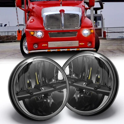 DOT 认证一对 7 英寸圆形 LED 车头灯高/低光束适用于 Kenworth T2000 1997 - 2011 — 第 1/4 张图片
