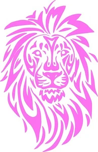 Lion Head Decals Animal Funny Fire Car Bumper Window Vinyl Decal Sticker Banner - Picture 1 of 13