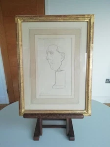 CHARLES SYKES 1875-1950 MASCHERA A MATITA ORIGINALE DI HERBERT DENNIS BRADLEY 1878-1934 - Foto 1 di 19