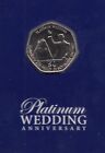 PLATINUM WEDDING ANNIVERSARY BU 50p ISLE OF MAN COIN 5