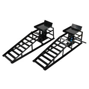 2 Pack 5 Ton Car Truck Service Ramp Lift Car Jack Hydraulic Elevator Black - Picture 1 of 12