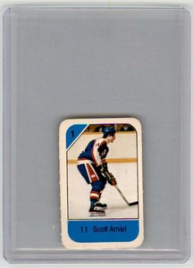 1982-83 POST CEREAL MINI NHL HOCKEY CARD SCOTT ARNIEL WINNIPEG JETS #NNO