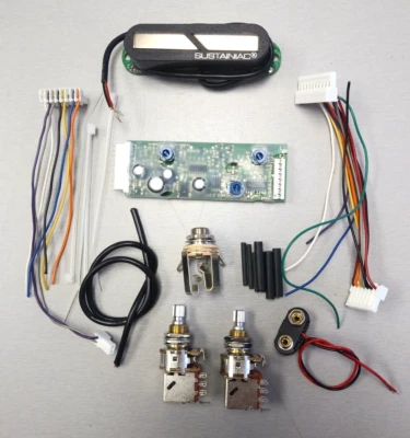 Kit SUSTAINIAC Stealth Pro con destornillador de bobina única negro y ollas de empuje/tire Foto 1 de 3