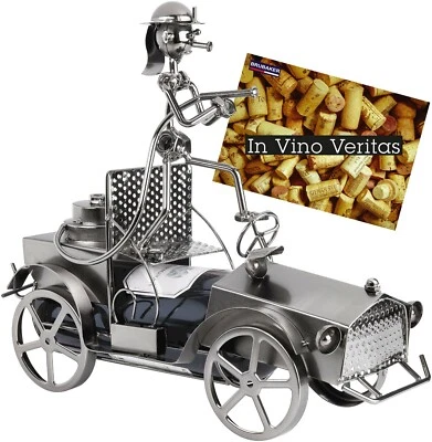 BRUBAKER Portabottiglie vino Vigili del fuoco in Metallo + Carta regalo - Immagine 1 di 4