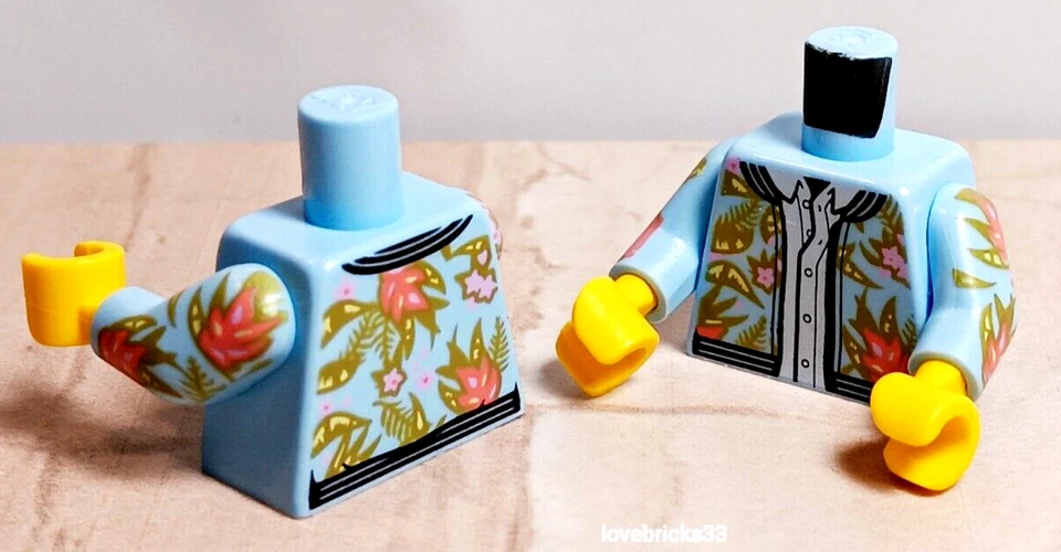 Nuevo LEGO Suéter Hawaiano Mangas Estampadas Torso Camisa de Vestir Estándar Amarillo Mano Foto 1 de 1