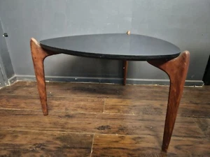 💥Mid Century Guitar PICK Sculptural Walnut Adrian Pearsall Coffee Table Only - Picture 1 of 11