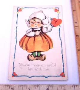 YOU'VE MADE AN AWFUL HIT WITH ME~VINTAGE VALENTINE POSTCARD~ - Picture 1 of 4