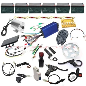 72V 3000W Brushless Motor w/Grips Display Full Kits for Tricycle E-bike Scooters - Picture 1 of 20
