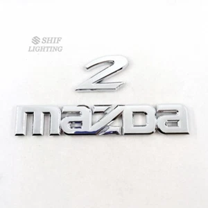 1 x ABS Chrome MAZDA 2 MAZDA2 Letter Badge Car Auto Rear Trunk Emblem Sticker - Foto 1 di 6