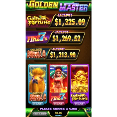 Tablero de juego vertical IGS Golden Master - Fire 7s, Golden Buffalo y Golden Fortune Foto 1 de 4