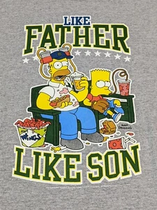 The Simpsons Tshirt Herren XL Homer And Bart Like Father Like Son 2009 grau - Bild 1 von 8
