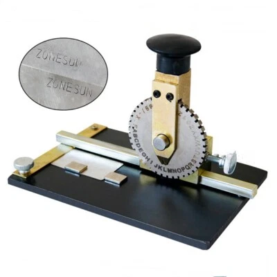 Portable Manual Dog Tag Metal Plate Deboss Stamping Embosser Embossing Machine - Image 1 of 4