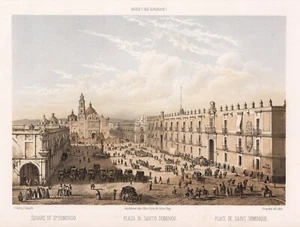 12380.Decor Poster.Vintage Interior wall design.1800s Mexico art lithograph. - Picture 1 of 1