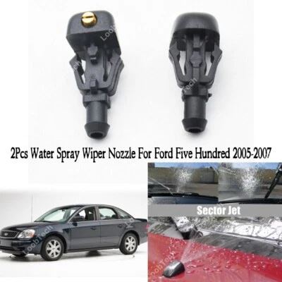 Spray Wiper Nozzle For Ford Five Hundred 05-07 2Pcs Front Windshield Washer Jet - Image 1 of 4
