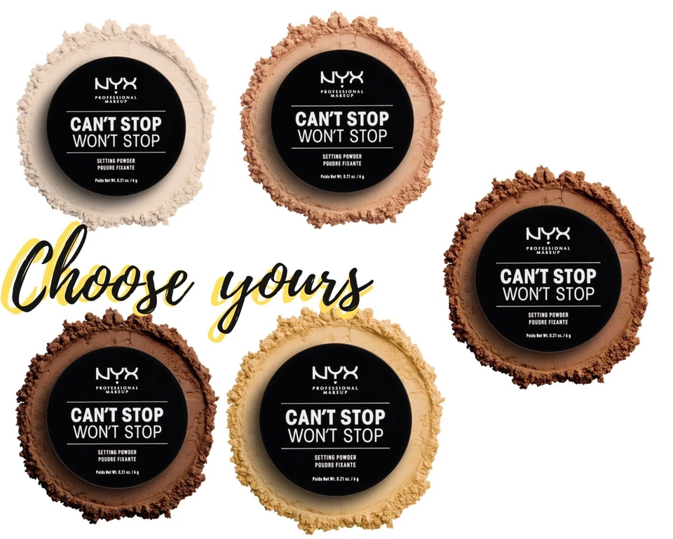 NYX Can't Stop Won't Stop Setting Powder 0.21oz/6g - Choose your Shades - Image 1 of 1