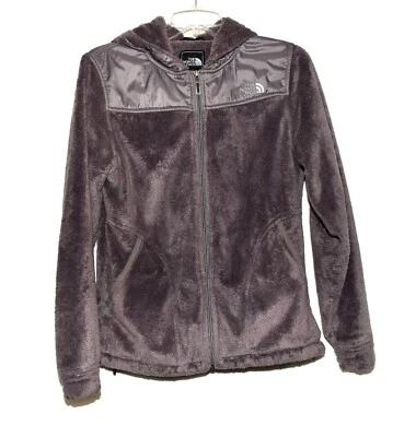 Chaqueta con capucha The North Face gris de piel sintética con cordón inferior para mujer talla PS Foto 1 de 4