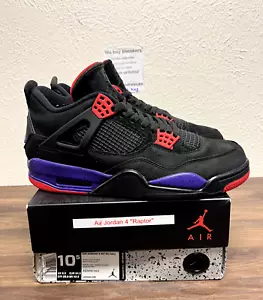 Nike Air Jordan 4 Retro NRG Raptors Black Court Purple Red AQ3816-065 Men's 10.5 - Picture 1 of 8