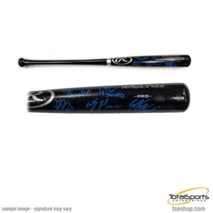 The Sandlot Cast Signed Black Rawlings Baseball Bat - Imagen 1 de 1
